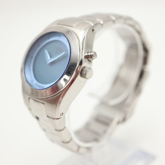 Fossil Big Tic Womens Y2K Ana Digi 32mm Watch Stainless Steel w New Battery - Picture 9 of 12